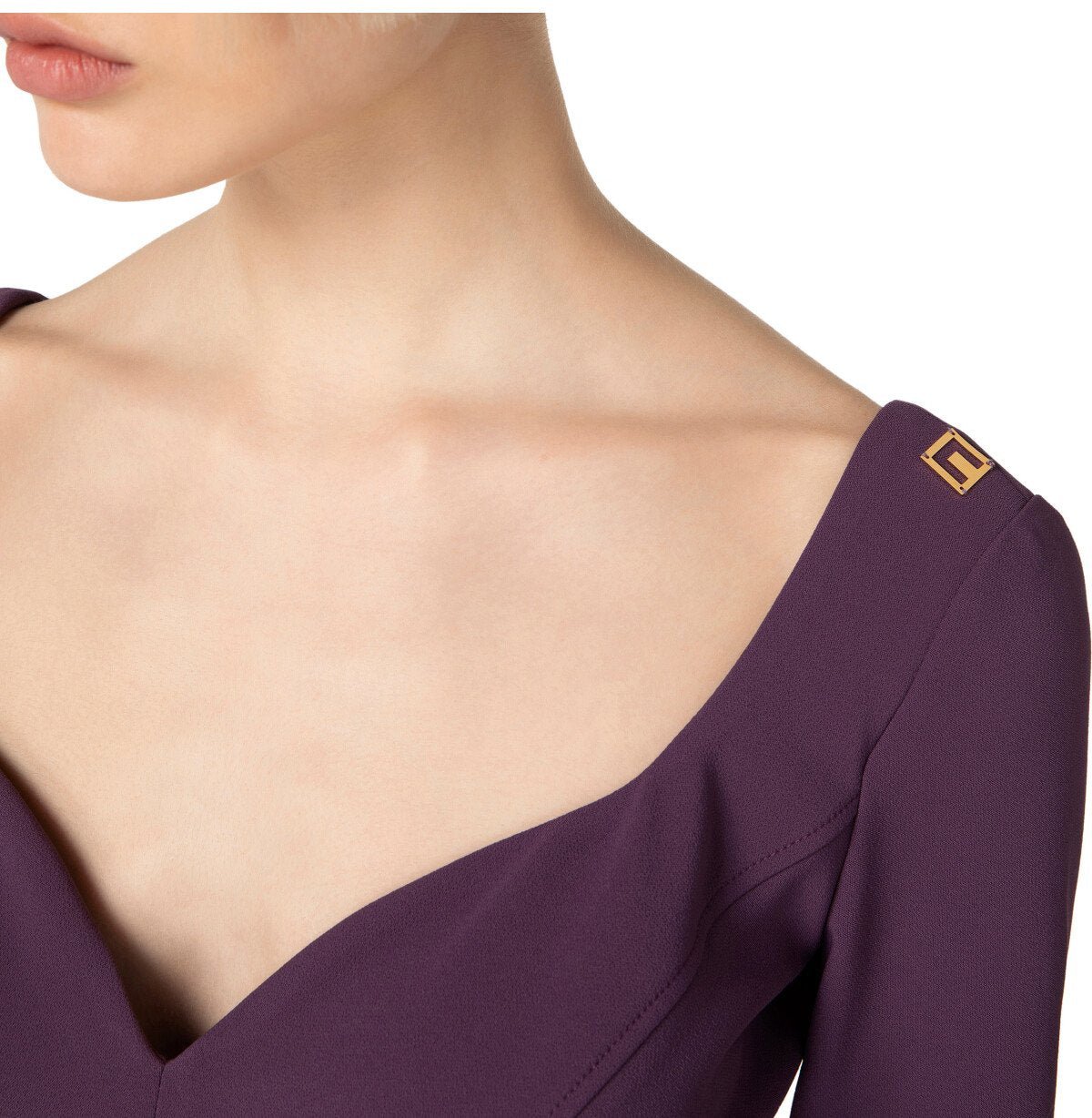 Elisabetta Franchi ELISABETTA FRANCHI MIDI SHEATH DRESS Paars