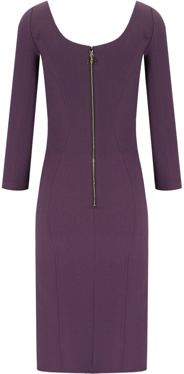 Elisabetta Franchi ELISABETTA FRANCHI MIDI SHEATH DRESS Paars
