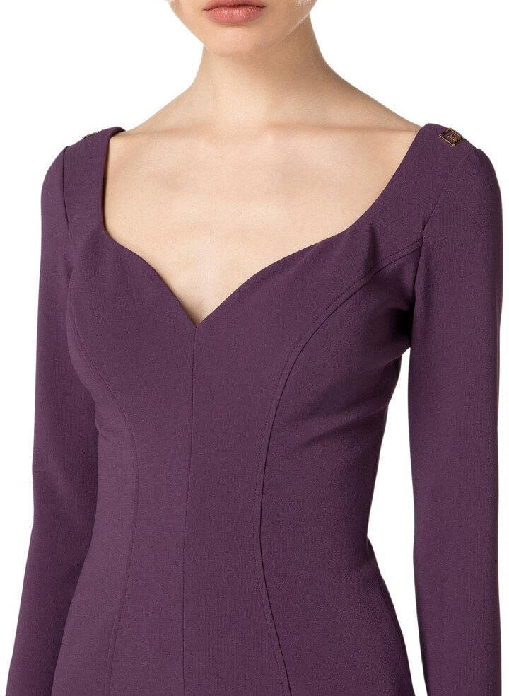 Elisabetta Franchi ELISABETTA FRANCHI MIDI SHEATH DRESS Paars