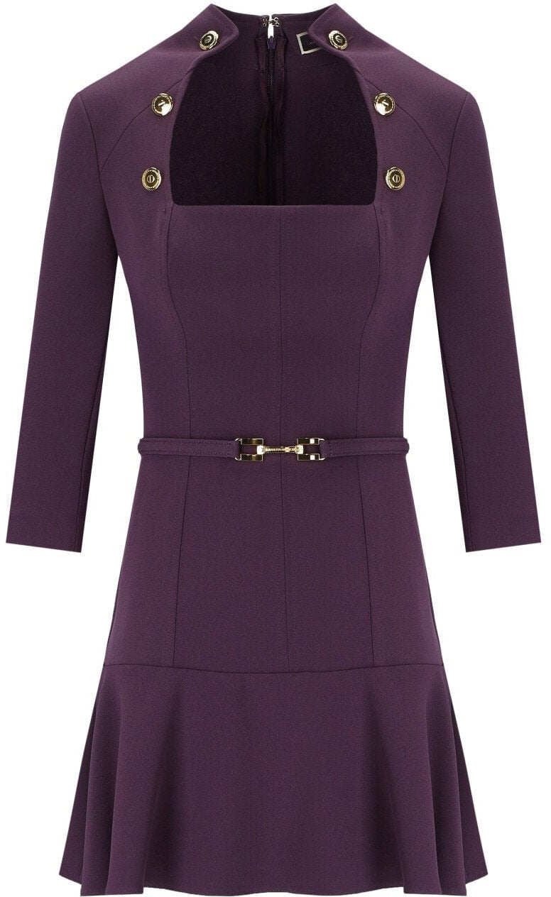 Elisabetta Franchi ELISABETTA FRANCHI DRESS WITH BUTTONS Paars