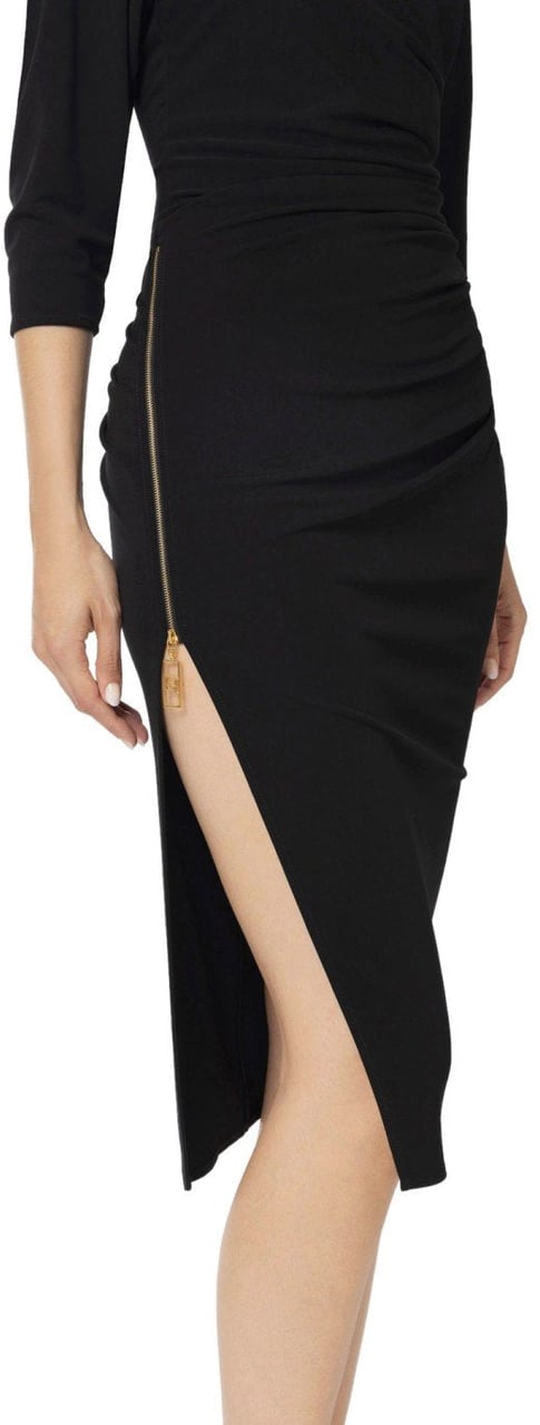 Elisabetta Franchi ELISABETTA FRANCHI MIDI DRESS Zwart