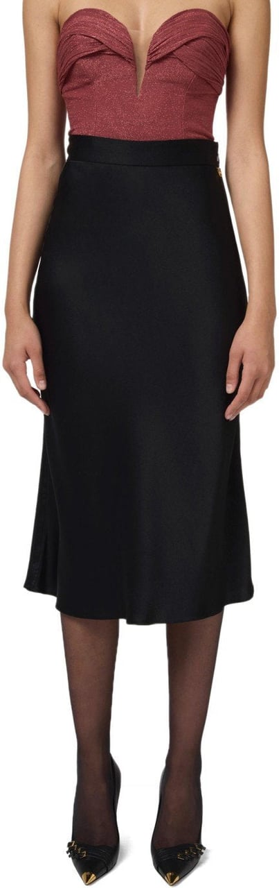 Elisabetta Franchi ELISABETTA FRANCHI MIDI SKIRT Zwart