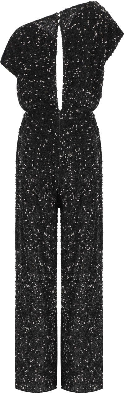 Elisabetta Franchi ELISABETTA FRANCHI JUMPSUIT WITH SEQUINS Zwart