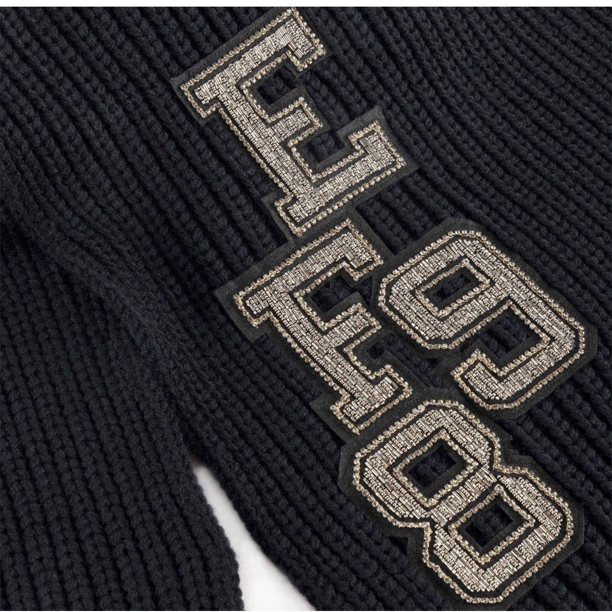 Elisabetta Franchi ELISABETTA FRANCHI RIBBED SCARF Zwart