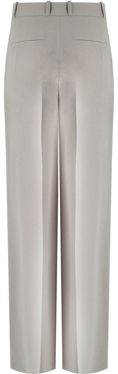 Elisabetta Franchi ELISABETTA FRANCHI PEARL GREY WIDE LEG PANTS Grijs