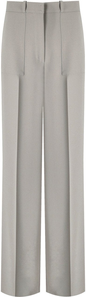 Elisabetta Franchi ELISABETTA FRANCHI PEARL GREY WIDE LEG PANTS Grijs