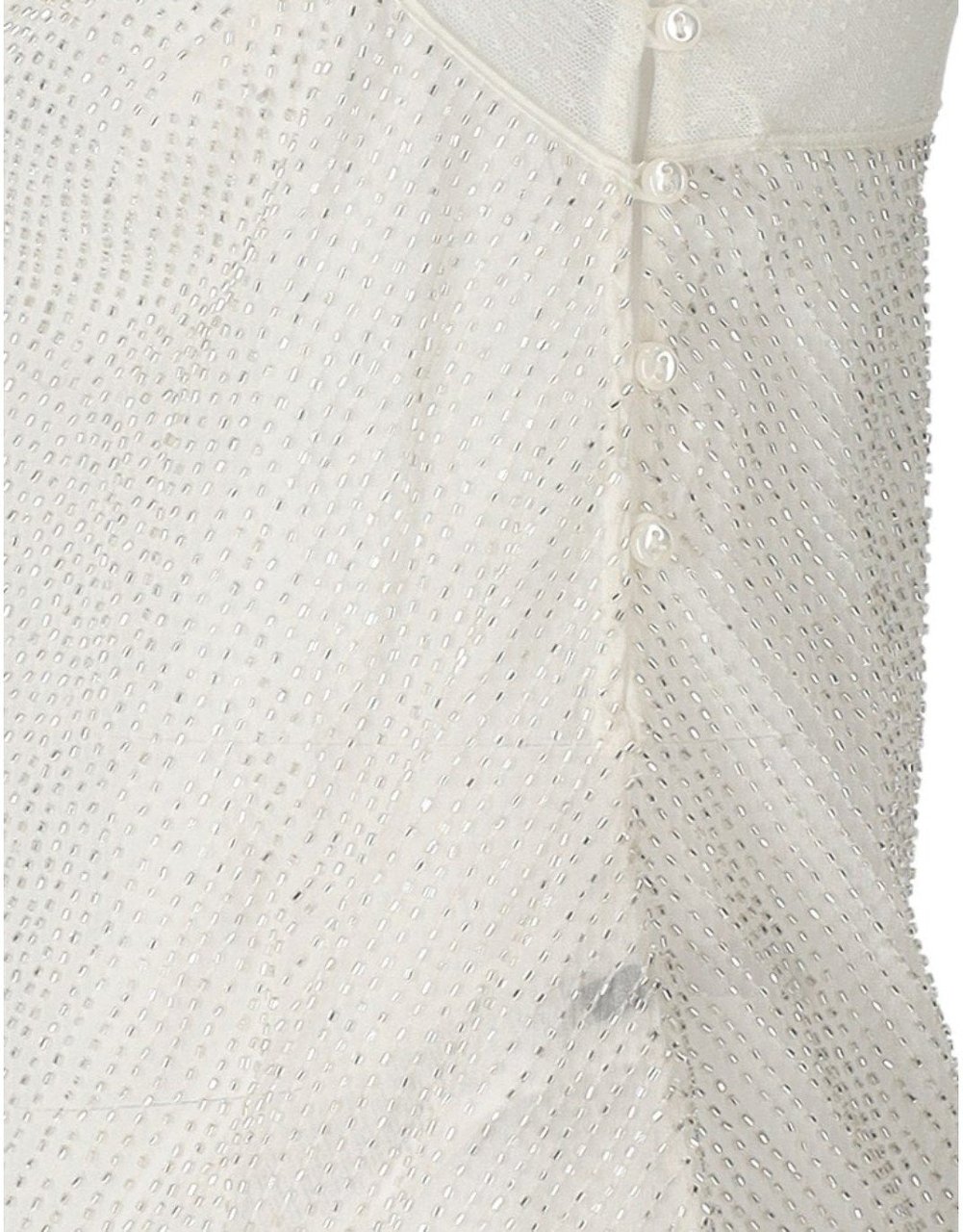 Elisabetta Franchi ELISABETTA FRANCHI IVORY BEADED TOP Wit