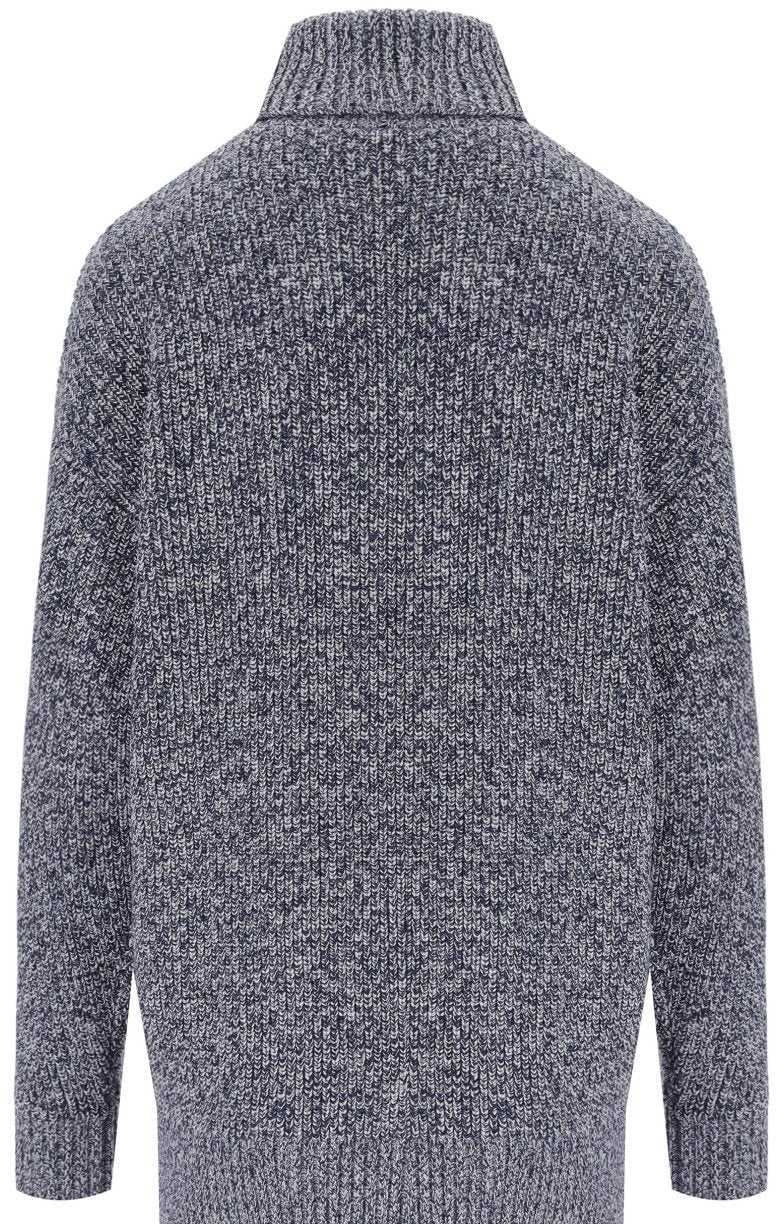Elisabetta Franchi ELISABETTA FRANCHI NAVY TURTLENECK SWEATER Blauw