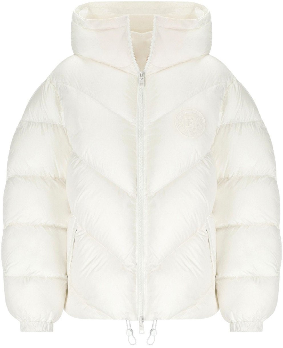 Elisabetta Franchi ELISABETTA FRANCHI IVORY PADDED JACKET Wit