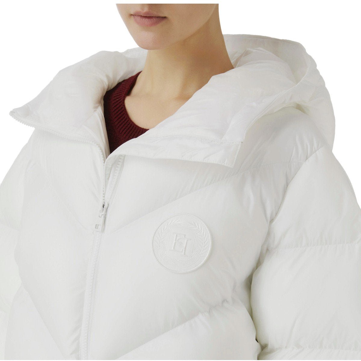 Elisabetta Franchi ELISABETTA FRANCHI IVORY PADDED JACKET Wit