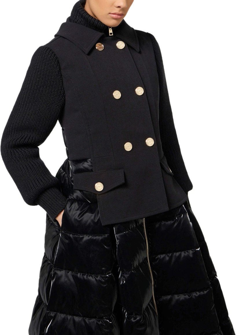 Elisabetta Franchi ELISABETTA FRANCHI CIRCLE PADDED COAT Zwart