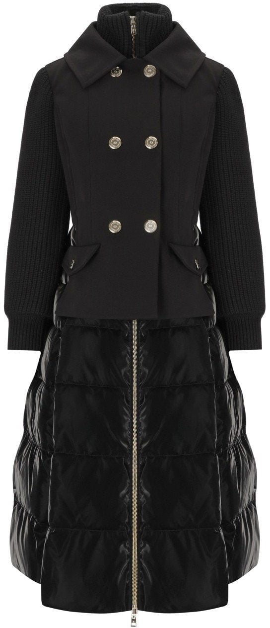 Elisabetta Franchi ELISABETTA FRANCHI CIRCLE PADDED COAT Zwart