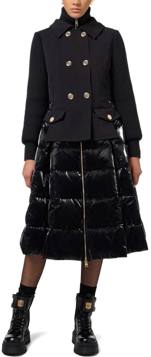 Elisabetta Franchi ELISABETTA FRANCHI CIRCLE PADDED COAT Zwart