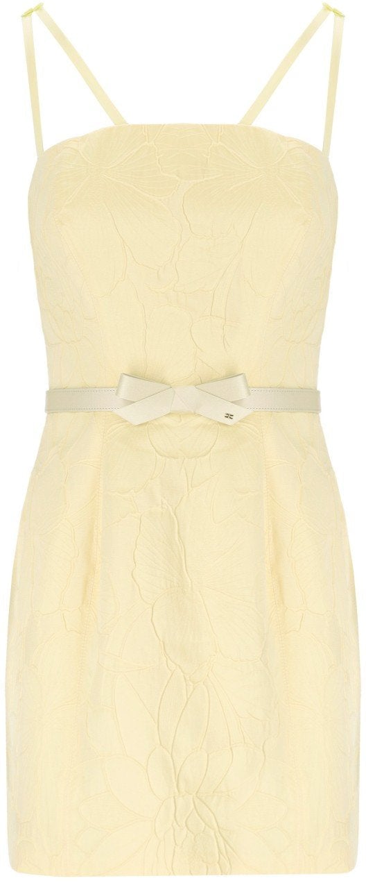 Elisabetta Franchi ELISABETTA FRANCHI LEMONADE BELTED DRESS Geel