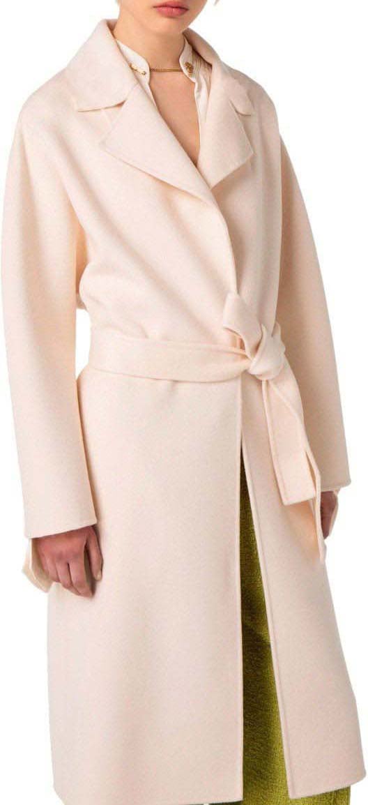 Elisabetta Franchi ELISABETTA FRANCHI BUTTER BELTED COAT Roze