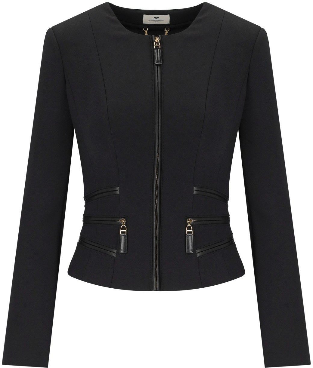 Elisabetta Franchi ELISBETTA FRANCHI ZIPPED JACKET Zwart
