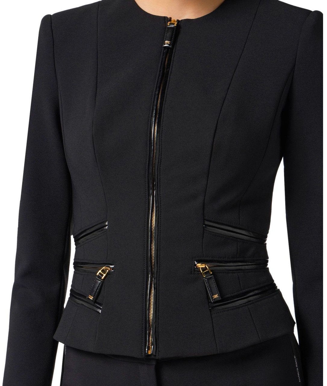 Elisabetta Franchi ELISBETTA FRANCHI ZIPPED JACKET Zwart