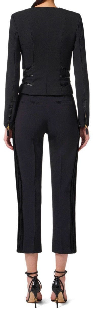 Elisabetta Franchi ELISBETTA FRANCHI ZIPPED JACKET Zwart