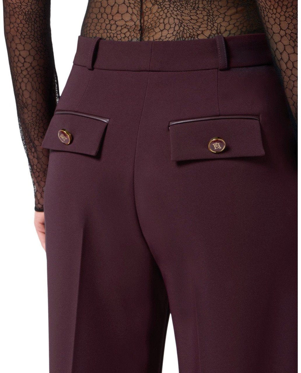Elisabetta Franchi ELISABETTA FRANCHI MERLOT PANTS Rood