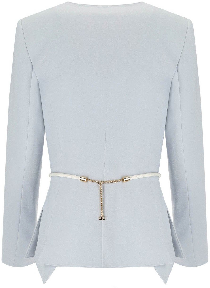 Elisabetta Franchi ELISABETTA FRANCHI STARLIGHT BELTED BLAZER Lichtblauw