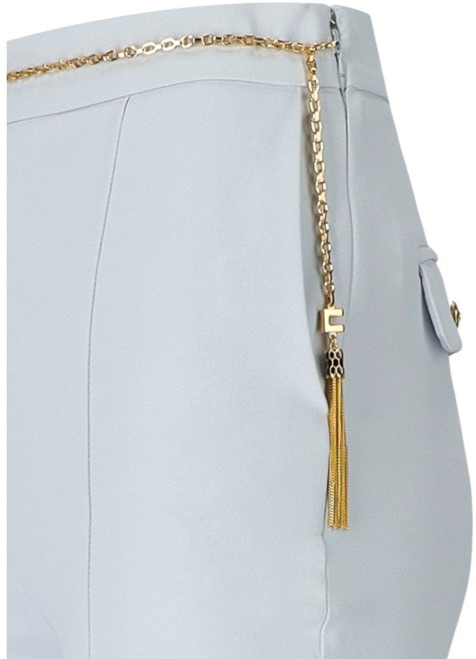 Elisabetta Franchi ELISABETTA FRANCHI STARLIGHT FLARE PANTS Lichtblauw