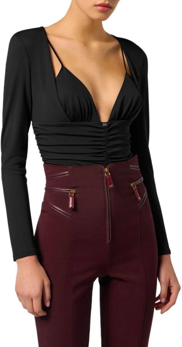 Elisabetta Franchi ELISABETTA FRANCHI BODYSUIT Zwart