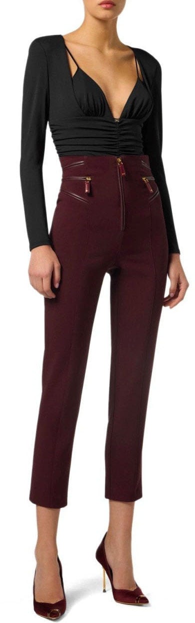 Elisabetta Franchi ELISABETTA FRANCHI BODYSUIT Zwart
