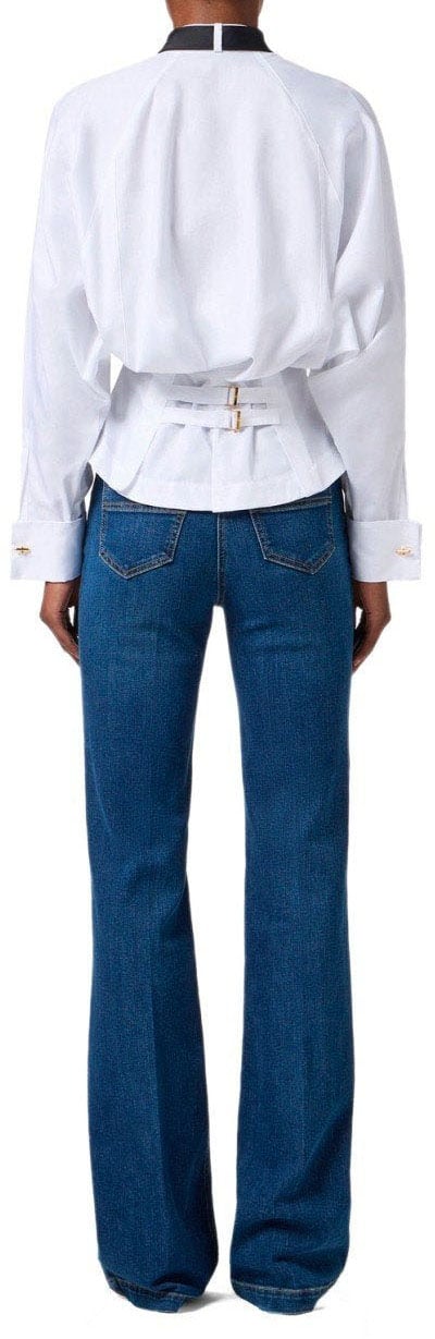 Elisabetta Franchi ELISABETTA FRANCHI SHIRT WITH NECKTIE Wit