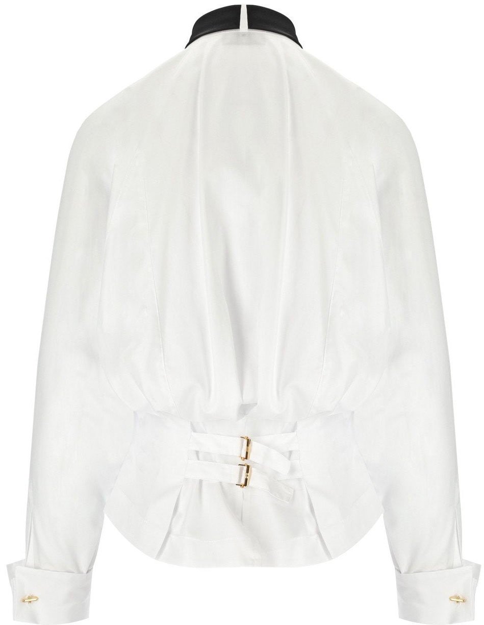 Elisabetta Franchi ELISABETTA FRANCHI SHIRT WITH NECKTIE Wit