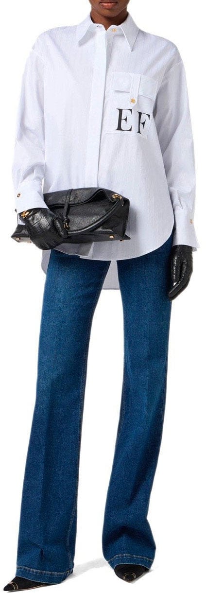 Elisabetta Franchi ELISABETTA FRANCHI OVERSIZE SHIRT Wit