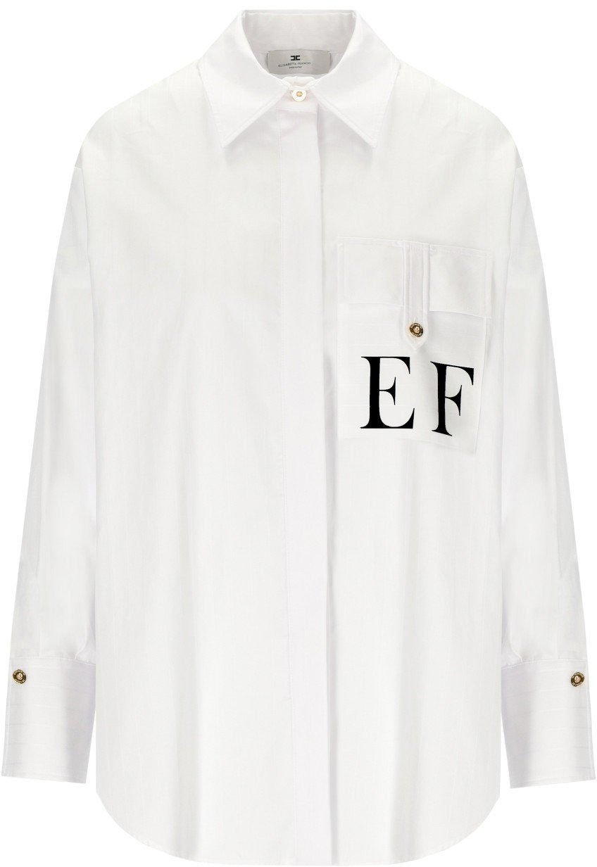 Elisabetta Franchi ELISABETTA FRANCHI OVERSIZE SHIRT Wit