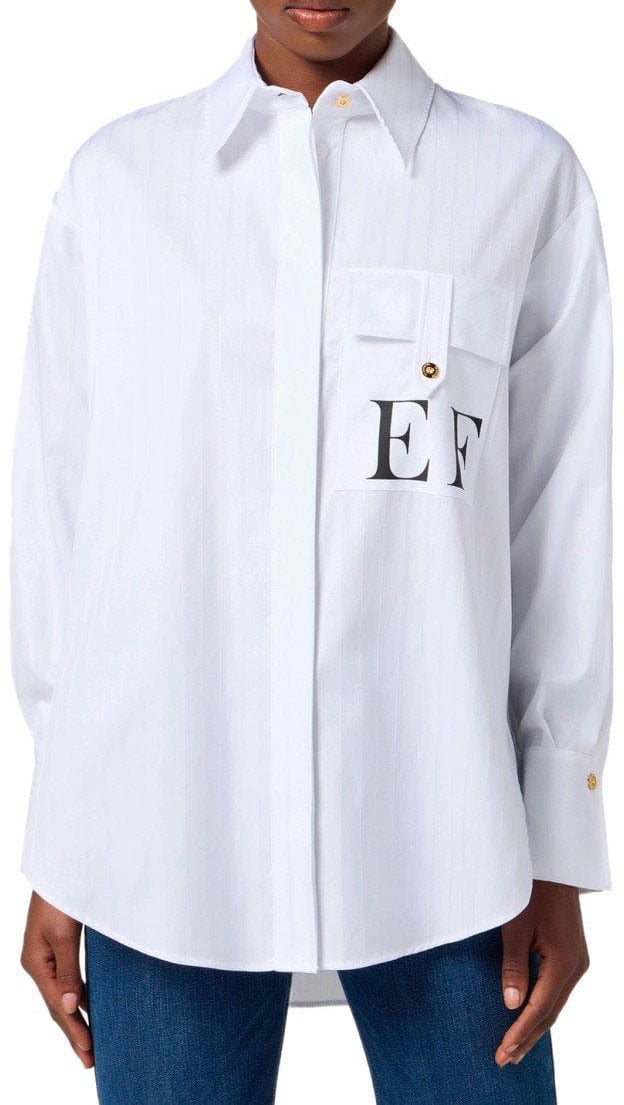 Elisabetta Franchi ELISABETTA FRANCHI OVERSIZE SHIRT Wit