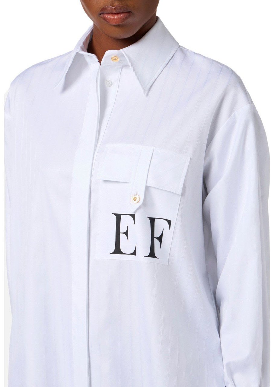 Elisabetta Franchi ELISABETTA FRANCHI OVERSIZE SHIRT Wit