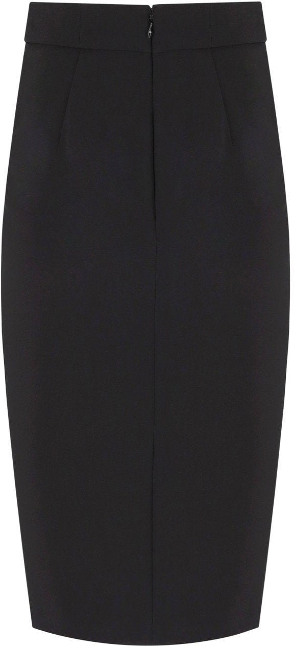 Elisabetta Franchi ELISABETTA FRANCHI ZIPPED MIDI SKIRT Zwart