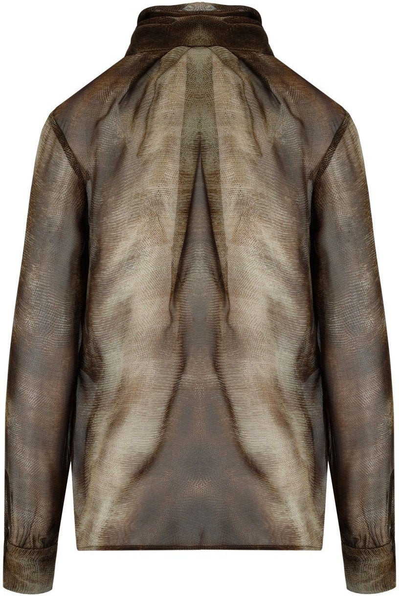 Elisabetta Franchi ELISABETTA FRANCHI LIZARD BLOUSE Bruin