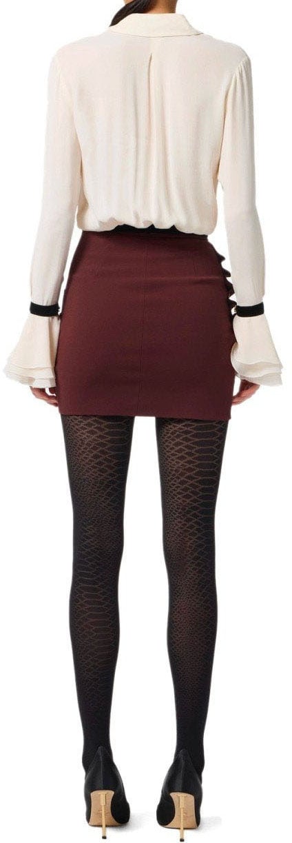 Elisabetta Franchi ELISABETTA FRANCHI MILK CROPPED SHIRT Wit