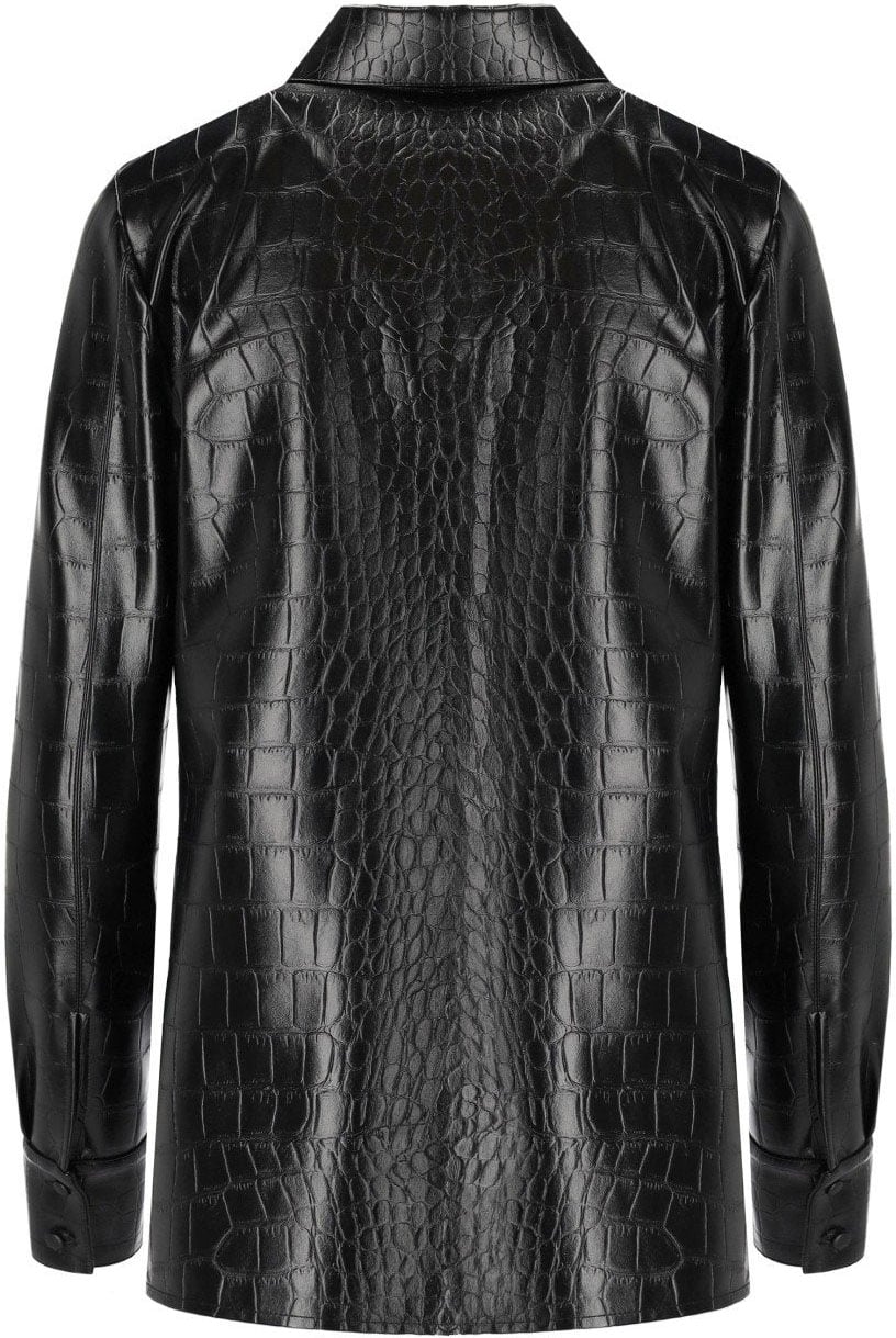 Elisabetta Franchi ELISABETTA FRANCHI SHIRT WITH CROCO-PRINT Zwart