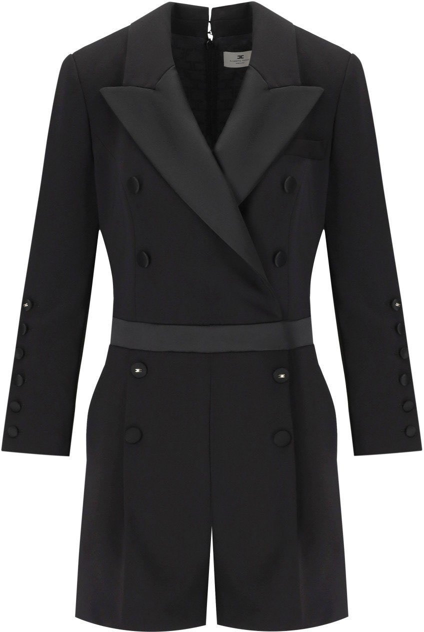 Elisabetta Franchi ELISABETTA FRANCHI DOUBLE-BREASTED JUMPSUIT Zwart