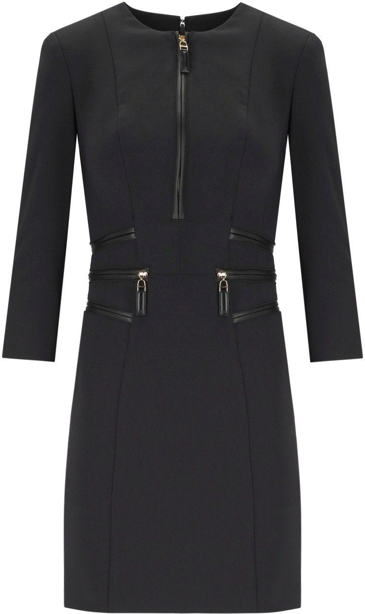 Elisabetta Franchi ELISABETTA FRANCHI ZIPPED DRESS Zwart