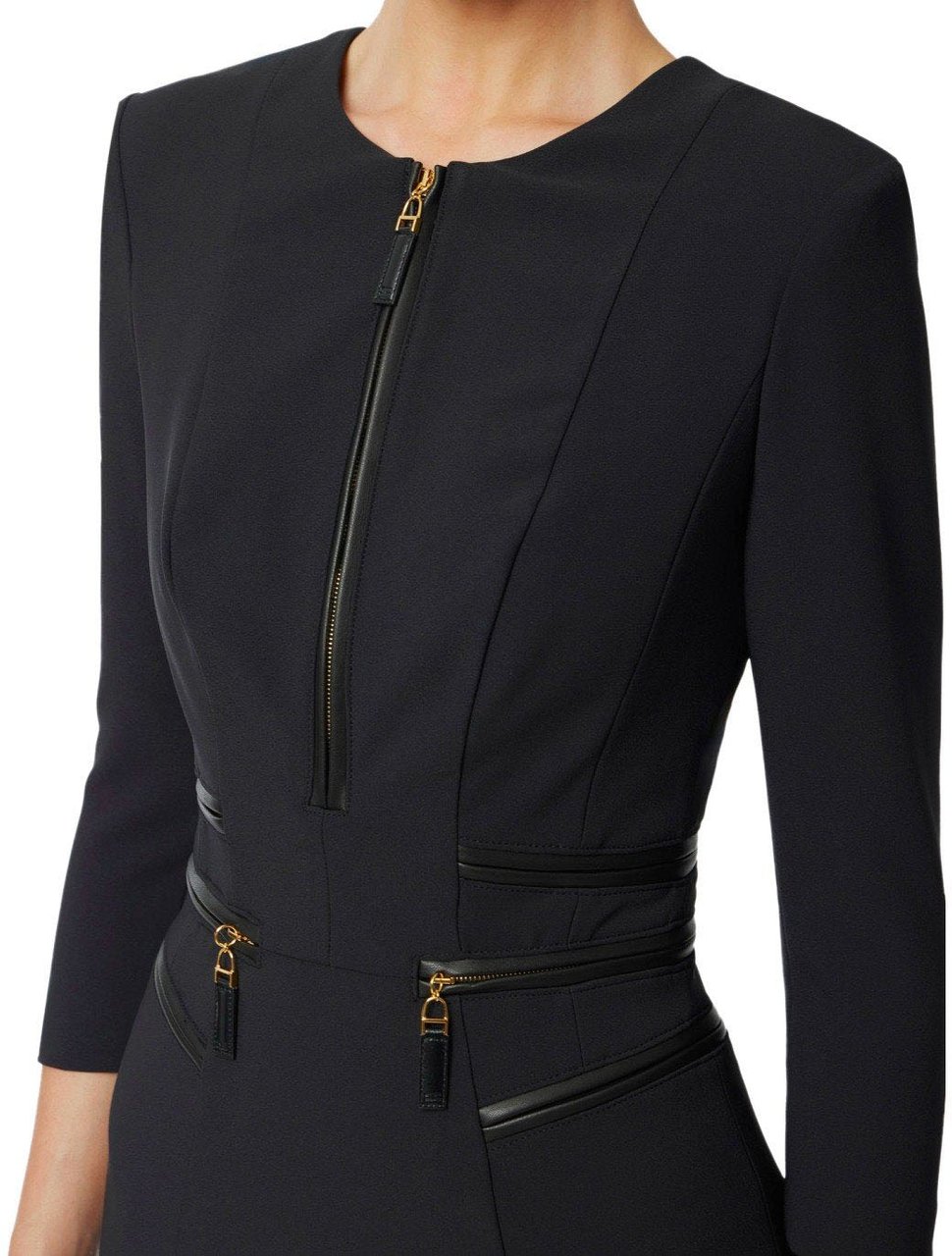 Elisabetta Franchi ELISABETTA FRANCHI ZIPPED DRESS Zwart