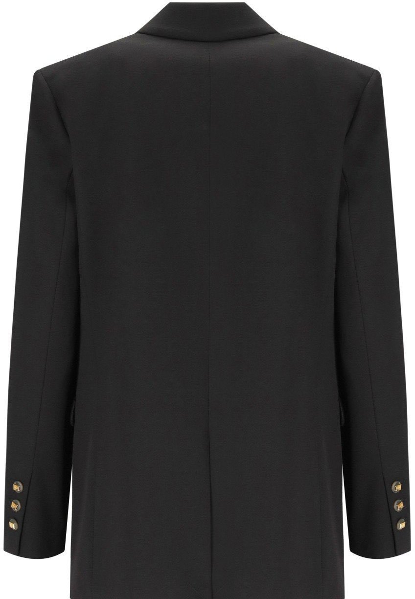 Elisabetta Franchi ELISABETTA FRANCHI DOUBLE-BREASTED BLAZER Zwart