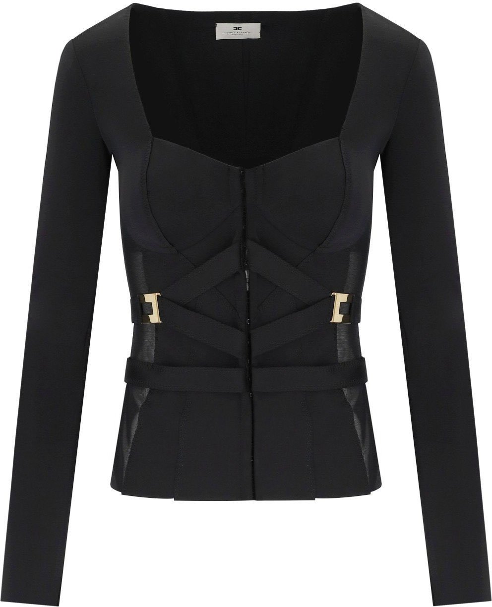 Elisabetta Franchi ELISABETTA FRANCHI BUSTIER JACKET Zwart