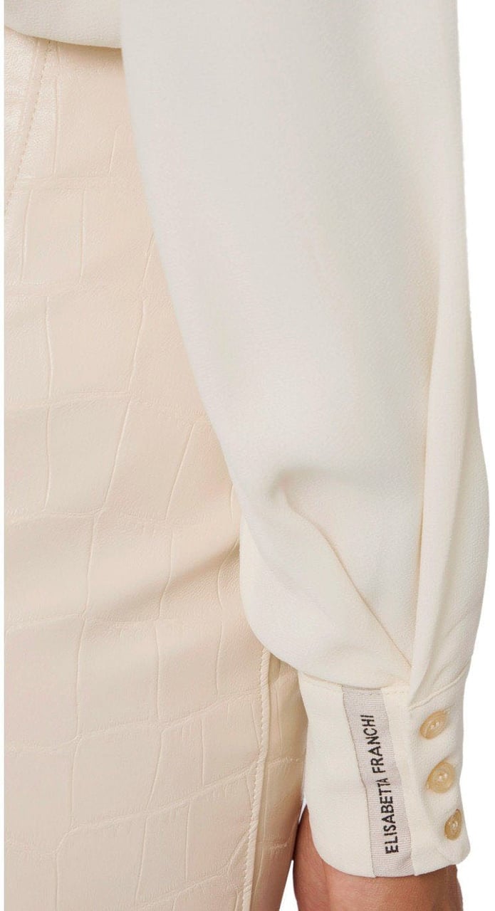 Elisabetta Franchi ELISABETTA FRANCHI MILK BODYSUIT SHIRT Wit