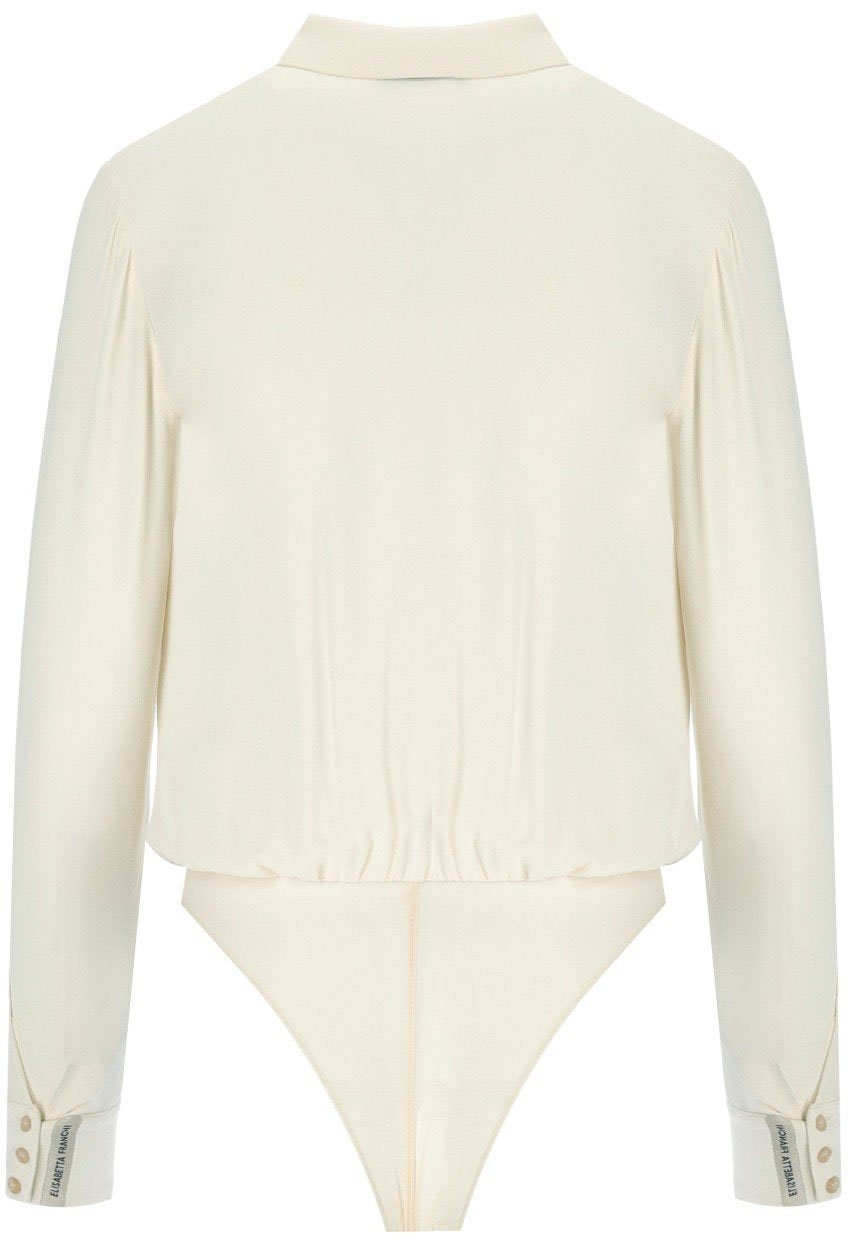Elisabetta Franchi ELISABETTA FRANCHI MILK BODYSUIT SHIRT Wit