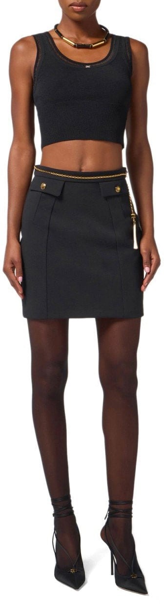 Elisabetta Franchi ELISABETTA FRANCHI MINI SKIRT Zwart