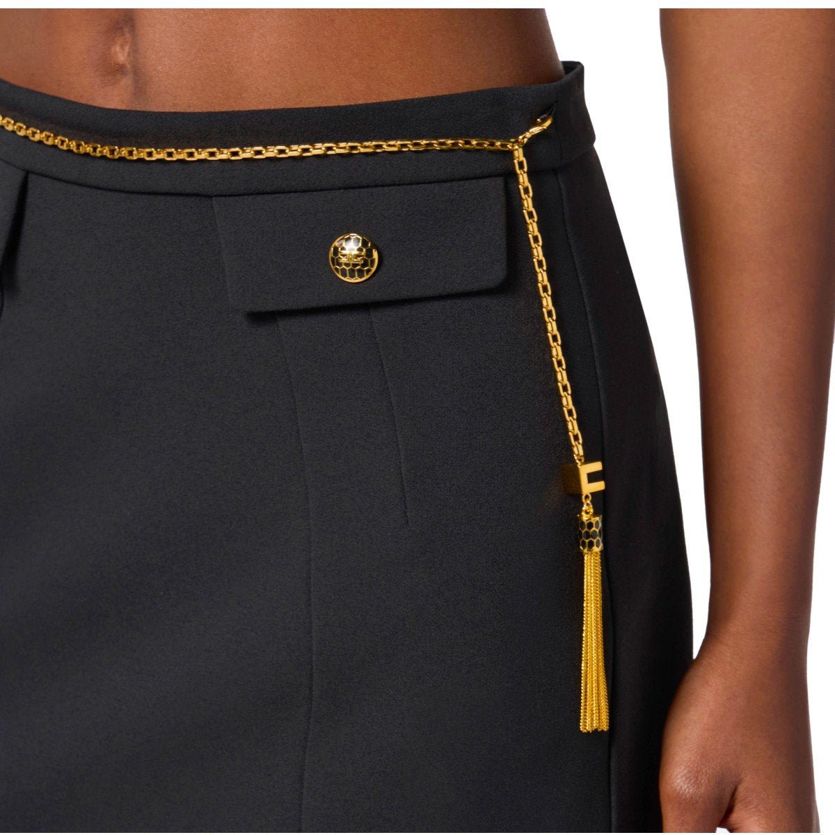 Elisabetta Franchi ELISABETTA FRANCHI MINI SKIRT Zwart