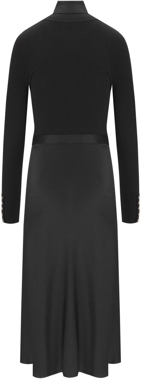 Elisabetta Franchi ELISABETTA FRANCI TURTLENECK DRESS Zwart