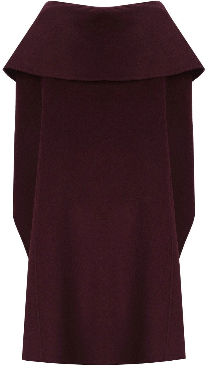 Elisabetta Franchi ELISABETTA FRANCHI MERLOT BELTED CAPE Rood
