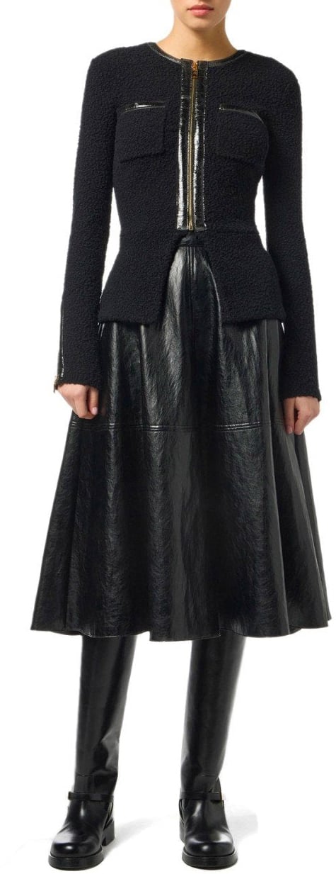 Elisabetta Franchi ELISABETTA FRANCHI LEATHER-EFFECT SKIRT Zwart