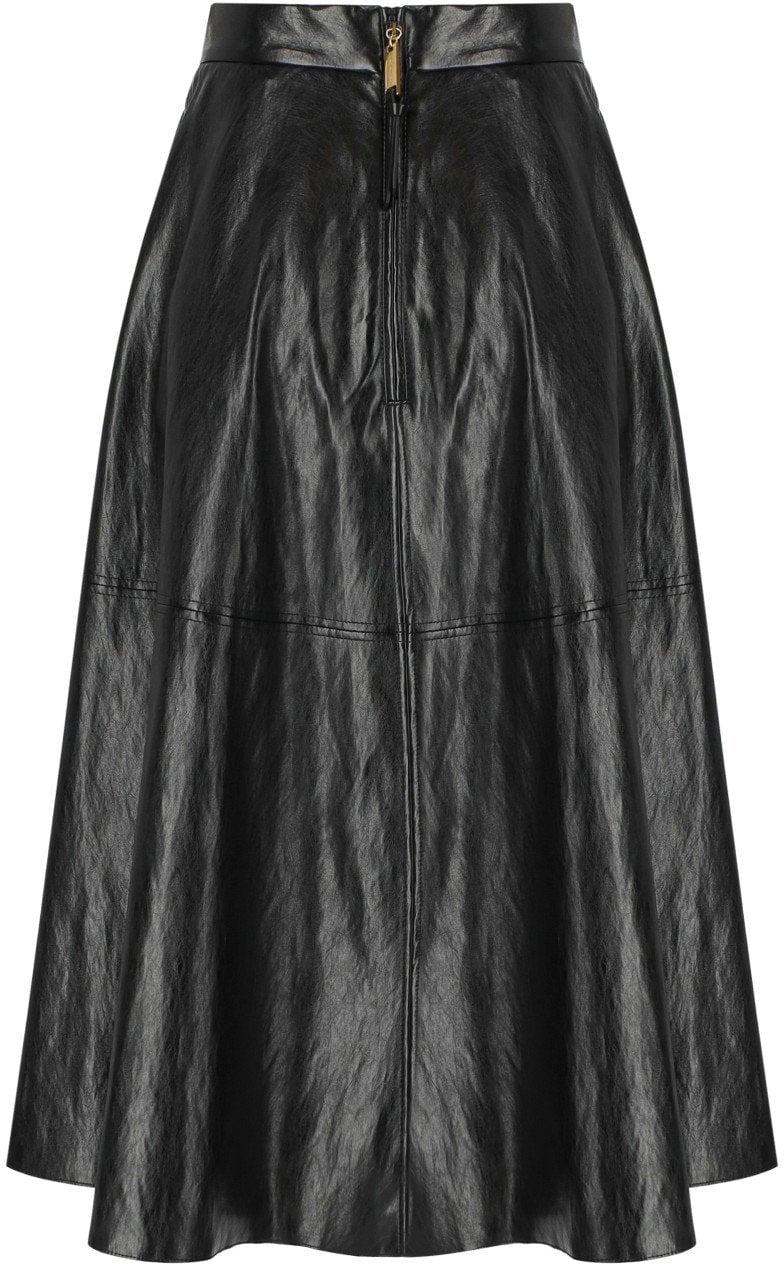 Elisabetta Franchi ELISABETTA FRANCHI LEATHER-EFFECT SKIRT Zwart